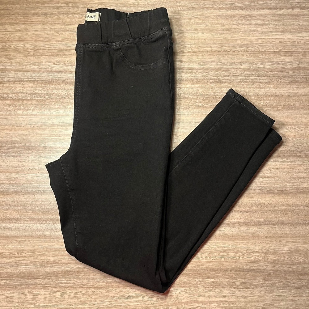 Madewell Jeans Womens 28 Black Denim Jeggings Ankle Pull On Stretch High Rise